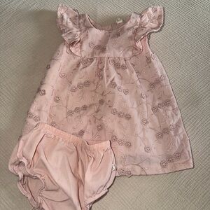 Pink Floral Kids Dress Set